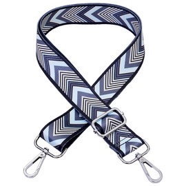 Shoulder Strap Colourful Adjustable Shoulder Strap for Shoulder Bag Tote Bags and Handbags DIY Accessories Shoulder Strap, Blue and grey