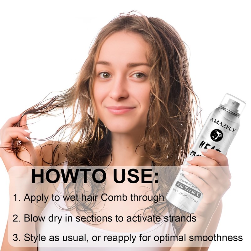 YU KUI LX 225ML Heat Protection Spray for Hair, Smooth