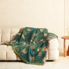 MSGKV Boho Throw Blanket Cotton Blanket for Couch and Sofa