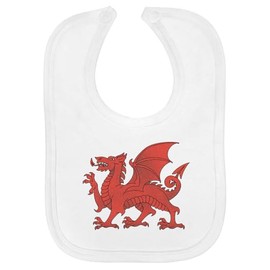 Azeeda 'Traditional Welsh Dragon' Soft Cotton Baby Bib (BI00061453)