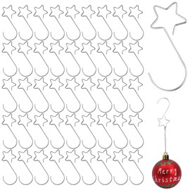 ZDQC Pack of 60 Christmas Hooks, S-Shaped Hooks, Hooks for Christmas Decoration, Christmas Tree Hooks, Socks Hooks, Mini Christmas Decorations, Hooks for Christmas Baubles (Silver)