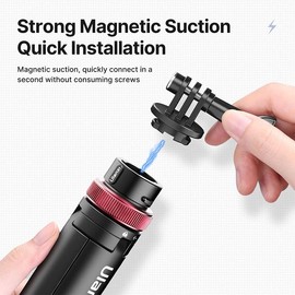 55" Selfie Stick Tripod for Gopro, ULANZI Go Quick II Extendable Tripod Stand Magnetic Suction Quick Release Vlog Accessories Handle for GoPro Hero 1110 9 8 7 6 5/Max/DJI OSMO Action Cam