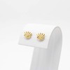 Aretes de Ojos Ojitos en Chapa de Oro de 22K