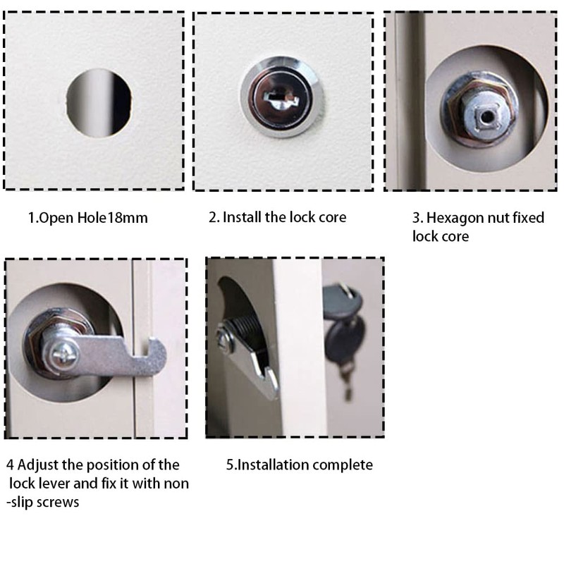 KtbeYTi 4 Pieces 20mm Mailbox Lock Durable Lever Lock Furniture