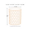 Signature Design by Ashley Polly Geometric Honeycomb Indoor Outdoor Accent