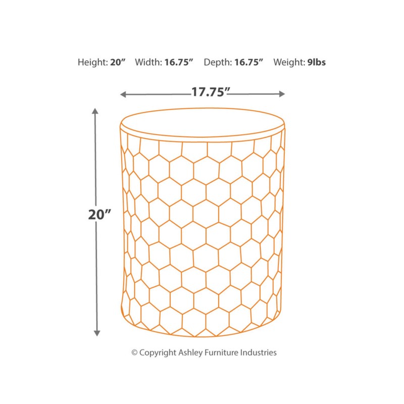 Signature Design by Ashley Polly Geometric Honeycomb Indoor Outdoor Accent