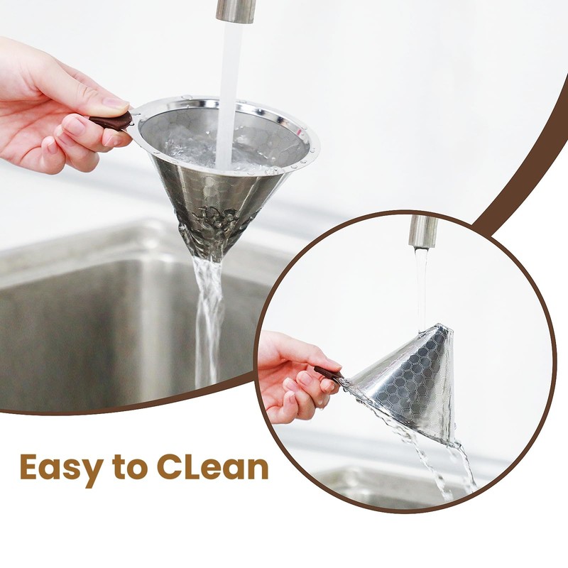 Pour Over Coffee Filter, CHDEXU Stainless Steel Coffee Dripper with