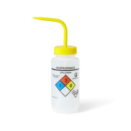 United Scientific™ UniSafe™ Laboratory Grade Wide Mouth LDPE Vented Chemical Wash Bottle, Isopropanol, 500mL (16oz), 4-Color, Pack of 6