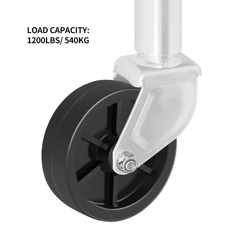 Skelang Boat Trailer Jack Caster 6", Trailer Tongue Wheel 1/2"