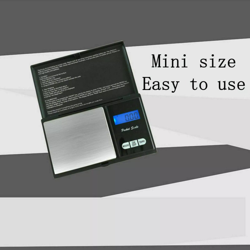 Battery Connection Pocket Scale 1000g x 0.1g Digital Jewelry Gold