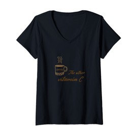 Womens Coffee is the other Vitamin C V-Neck T-Shirt