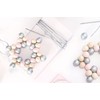 folia 22522 Wooden Beads Stars Set "Pastel", Craft Set with