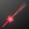 Set of 4 Assorted Star Fiber Optic Light Up Wands