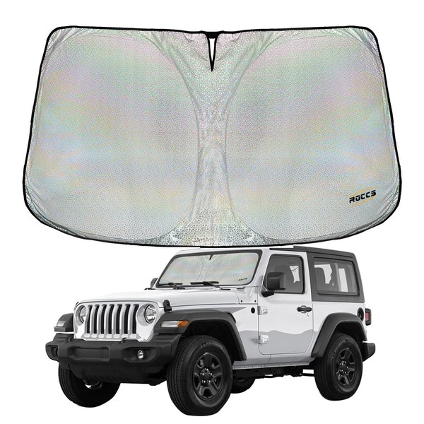 Iridescent Windshield Sun Shade fit for 2018-2025 Jeep Wrangler JL