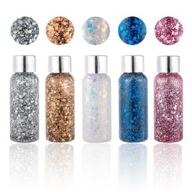 5pcs Gel Glitter Mermaid Glitter Face Makeup Glitter Gel Glitter Eye Makeup Glitter Nail Art Glitter Dance Performance Makeup Glitter