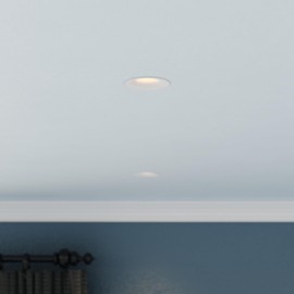 TORCHSTAR 5CCT Trimless 3 Inch LED Recessed Light, 12W 3 Inch Canless Dimmable LED Downlights with Junction Box, Curve Recessed Downlight, 2700K/3000K/4000K/4500K/6500K Selectable, CRI 90, Pack of 2