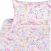 J-pinno Pink Purple Various Floral Flower Bloom Twin Sheet Set