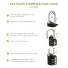 KeeKit Combination Lock, Resettable 4 Digit Combination Padlock with Keys,