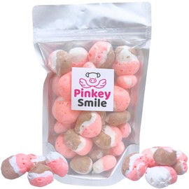 PinkeySmile Neapolitan Flavored Freeze-Dried Taffy 2 oz – Crunchy & Airy Snack – Bite-Size Pieces – Ships in Box – Bold Taste & Light Texture