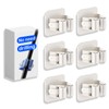 White 6-Pack Fishing Rod Holders for Garage, Wall, Boat, No-Drill