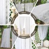 TOATELU White Lace Curtain Set of 2 W 150 x