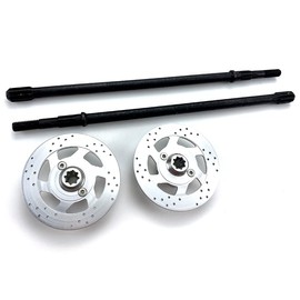 VITAVON UDR Alu7075 Spine Rear Hub + HD Steel Rear Shaft Sell as a Pair (Black+ Silver)