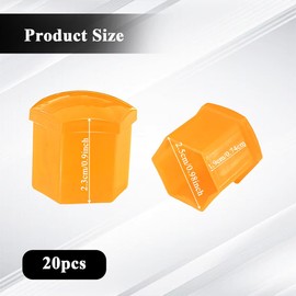 QZTYTY 20PCS Wheel Lug Nut Covers Bolt Caps, Wheel Lug Covers, 19mm Hexagonal Nut Covers with Removal Tool, Vehicle Accessories Car Tire Nut Caps Bolt Cover for Cars (Yellow, 19mm)