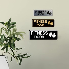Standard Fitness Room Sign (Black) - Large