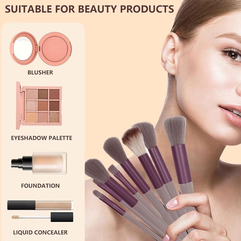 13-Piece Makeup Brush Set for Eyes and Cheeks – Soft