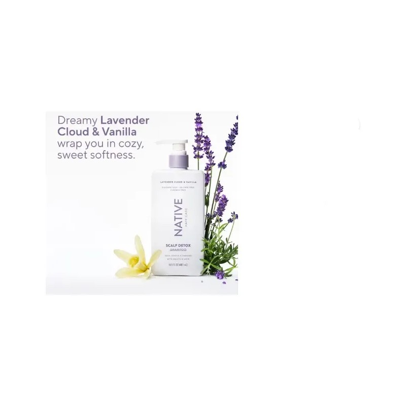 Native Lavender Cloud & Vanilla -scalp Detox Shampoo 487 Ml