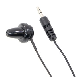 Maxar Electric Earphones, Easy to Listen to Stereo Audio, 16.4 ft (5 m), Black, Mix Stereo Audio and Listen in One Ear, Simple, Magnetic Type, Plug Diameter 0.1 inches (3.5 mm), Stereo Audio for TV