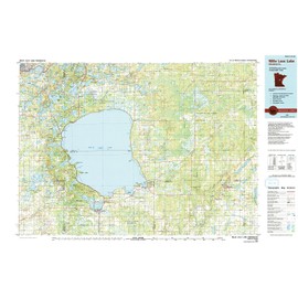 YellowMaps Mille Lacs Lake MN topo map, 1:100000 Scale, 30 X 60 Minute, Historical, 1985, Updated 1991, 24.32 x 38 in - Paper