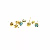 Unbranded Gold Stainless Steel Birthstone Earrings - March - 2