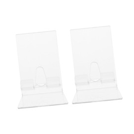 Operitacx 2 Stück Acryl Handyhalterung Mobiler Smartphone für Schreibtisch Eleganter Tischdisplay Halter Neigbarer Aufsteller für Verschiedene Geräte Transparentes Design Ausstellungen
