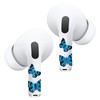 RockMax for AirPod Pro Skin, Blue Butterfly Decal Stickers for