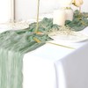 Table Runner Cheese Cloth Sage Green Table Runner Wedding Table
