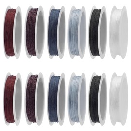 PH PandaHall 120m Beading String 6 Colors 0.3mm Braided Beading Thread Chinese Knotting Cord Bracelet Jewelry String Thread for Kumihimo Friendship Bracelet Sewing Lanyards Beading