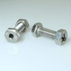 PZRT 2pcs Cylindrical Hollow External Hexagon Screw 304 Stainless Steel