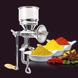 Manual Grain Mill Stainless Steel Hand Crank Wheat Bean Corn Grinding Machine