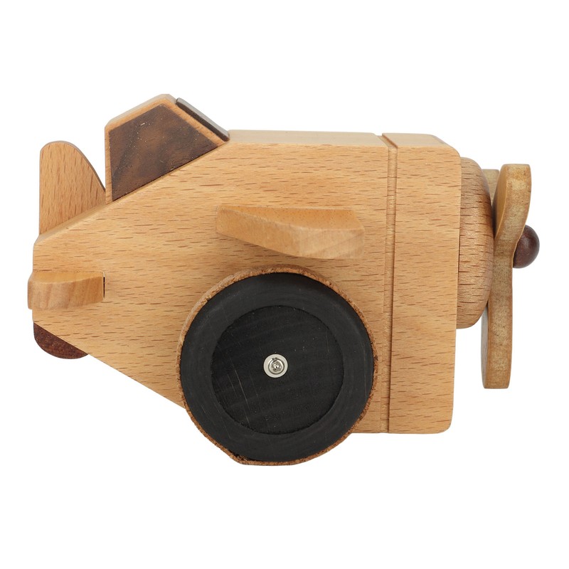 Fighter Music Box Aircraft Wood Craft Musical Box Birthday Christmas