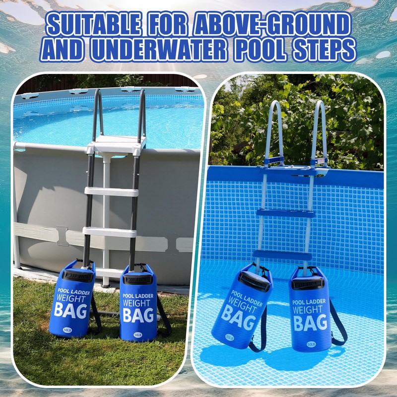 Kingdder 2 Pcs 50LB Heavy Duty Pool Ladder Weights, Universal