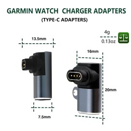 ahayo 3-Pack Type C Female to for Garmin Smart Watches, Charging Port Plug Adapter, USB-C to Charging Adapter for Garmin Venu Sq/Venu 2 Plus, Fenix 8/7X/7S/6S/5/6/6X, EPIX 2, Vivoactive 3/4S