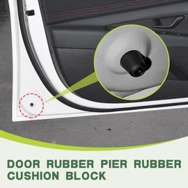 Wedcool 10PCS Car Door Overslam Bumper Stopper, Car Door Shock Absorber, Car Door Protection Cushion, Black Rubber Car Bumper Door Shock Pads, Universal Vehicle Door Side Protection Accessories