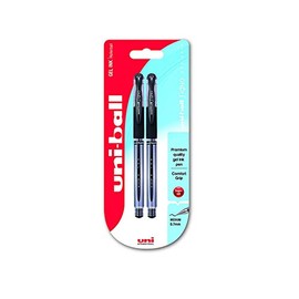 uni-ball Signo UM-151s Gel Grip Rollerball Pen - Black, Pack of 2