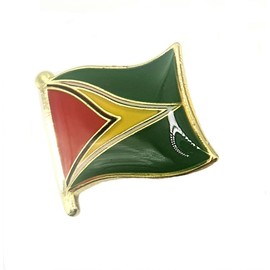 Guyana South America Country Flag Metal Lapel Pin Badge, Metal