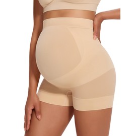 Peauty Maternity Shapewear for Dresses Pregnancy Underwear Shorts Under Baby Shower Photoshoot Clothes Summer (Nude S)