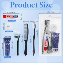Disposable Toiletry Kits, 6 In 1 Bulk Travel Size Hygiene Care Packages,Essential Men Women Individually Wrapped Personal Toiletries Set for Hotel, Charity/Guests/Shelter/Homeless (20 Pack)