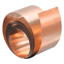 TA-VIGOR 1Pcs Copper Sheet Roll, 1000mm x 30mm x 0.15mm Pure Copper Strip Metal Foil Sheet Plate for Crafts Electrical DIY Projects