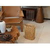 Coeusy Wicker Trash Can,Bathroom Trash Can,Water Hyacinth Wicker Waste Basket