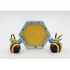 Appletree 2-Inch Ceramic Bee Salt and Pepper with Honeycombed Tray,
